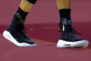 ankle support provided by basketball shoes 