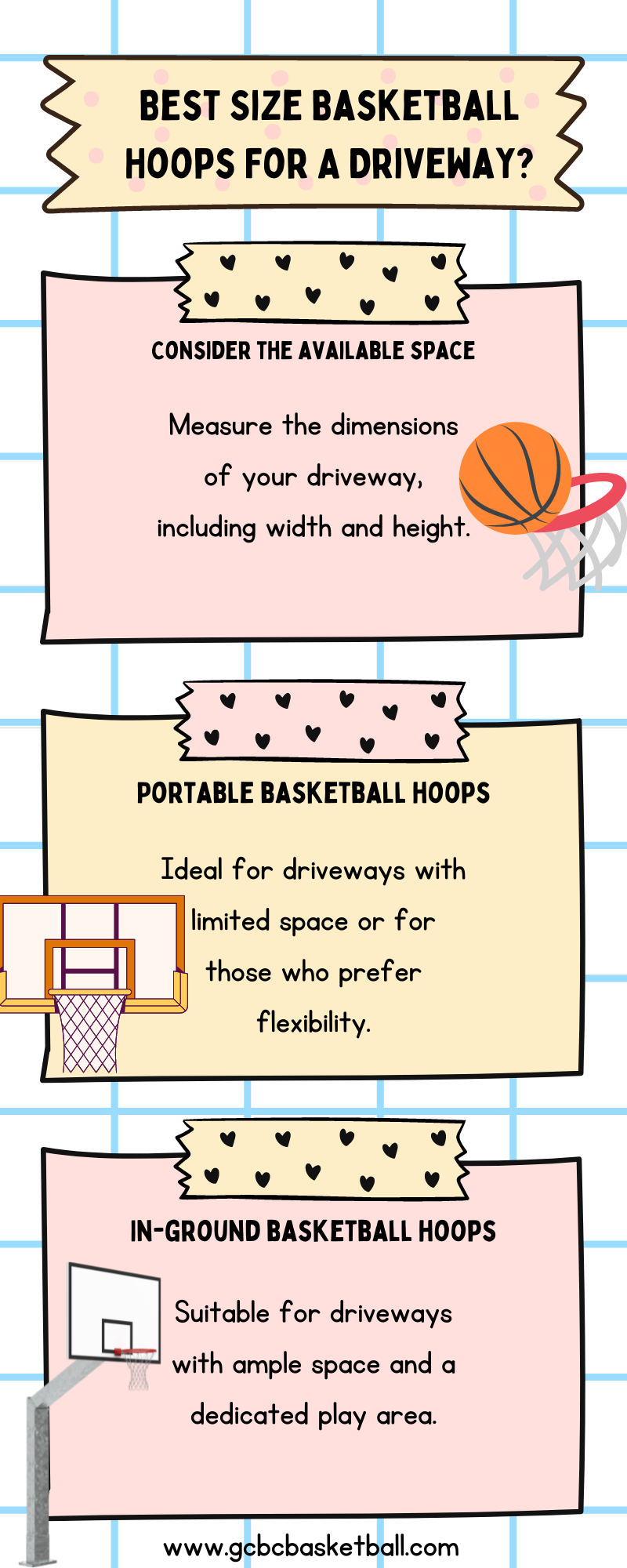 Adjustable basketball hoops