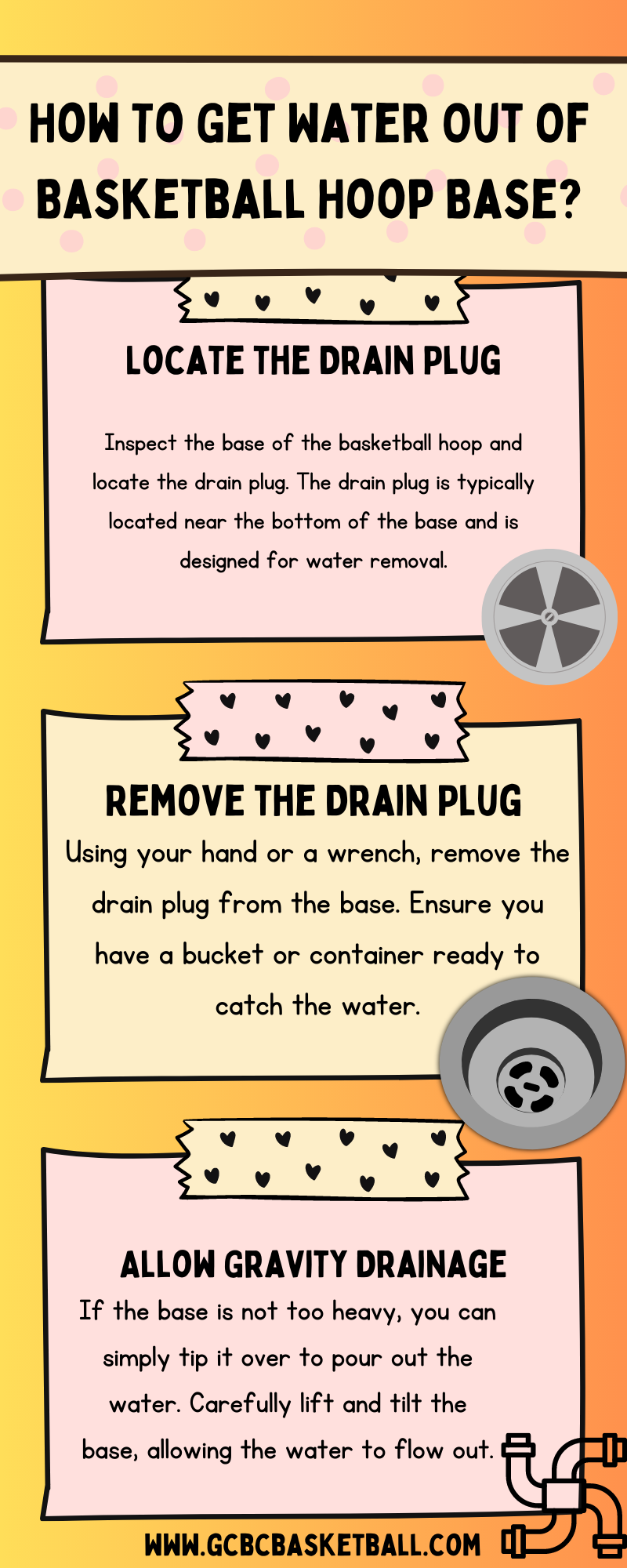 Get rid of water from hoop base