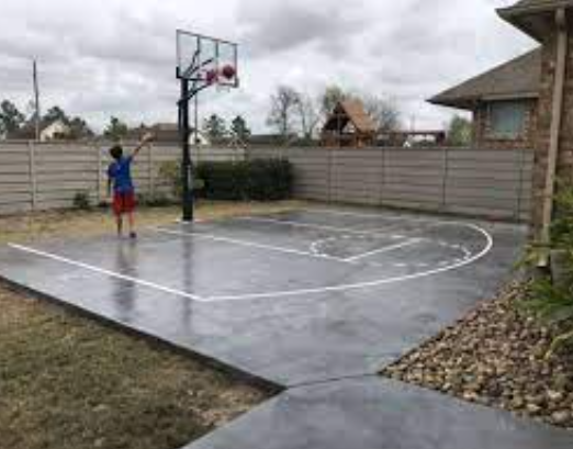  Concrete Basketball Court for Outdoor