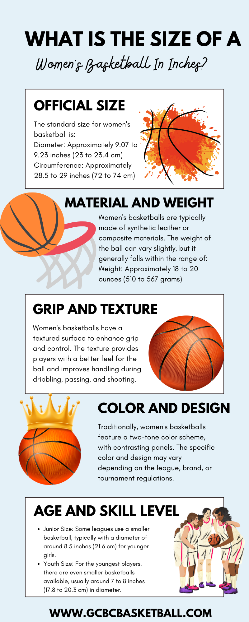 What Is The Size Of A Women's Basketball In Inches? - GCBCBasketball Blog