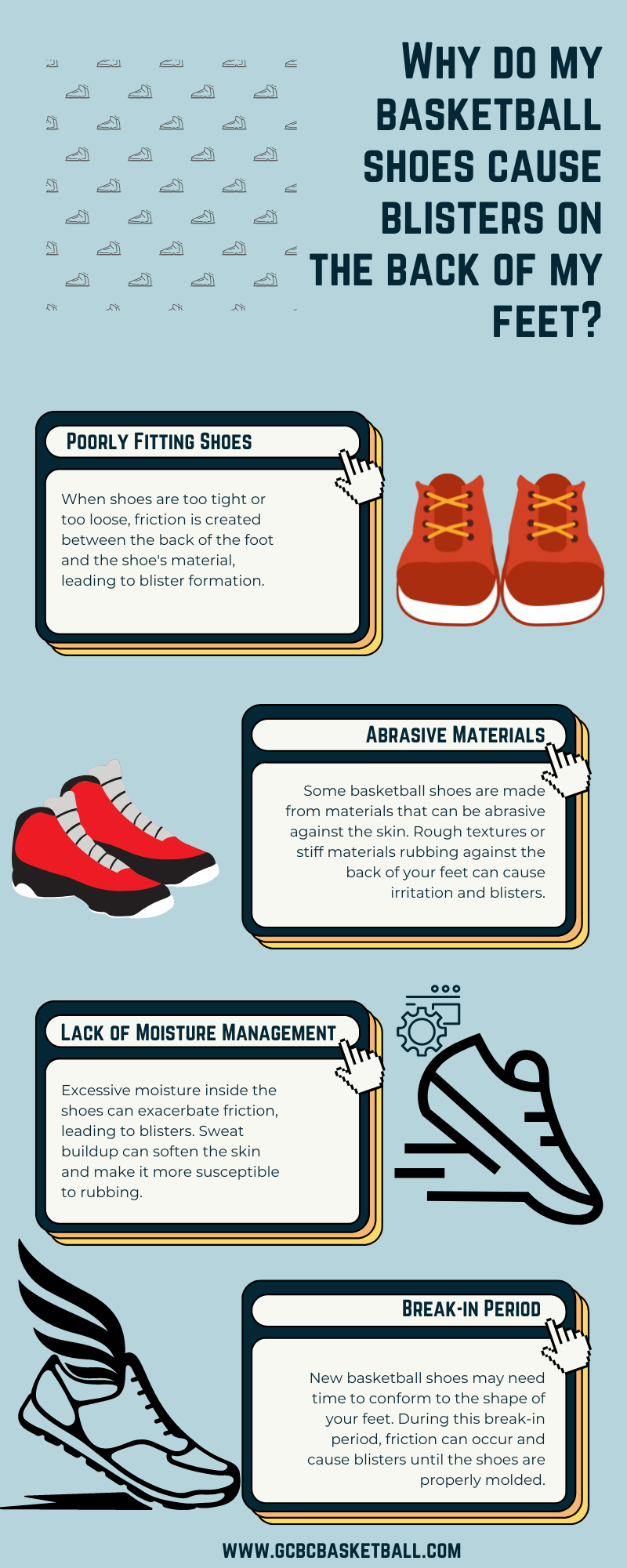 Prevent basketball blisters