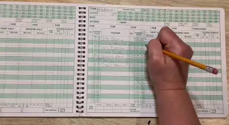 Mark Possession Basketball Stat Sheet