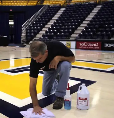 Removing Scuff Marks Off Basketball Court